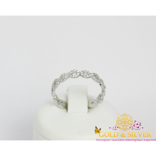 Жіноча каблучка срібна "Нескінченність" з фіанітами r311kp , Gold &amp Silver Gold & Silver, Украина